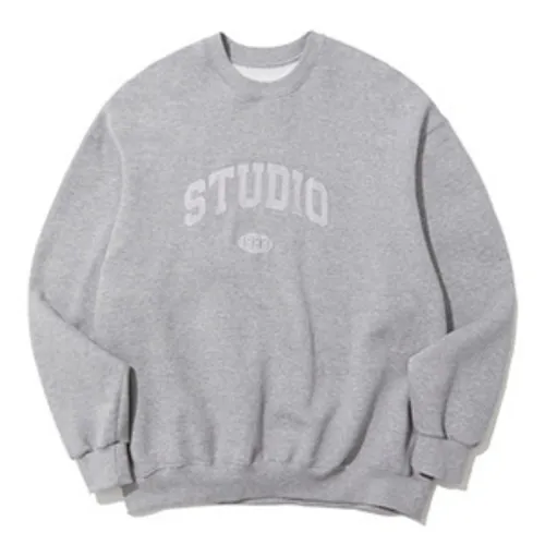 1993studio  |Unisex Street Style Long Sleeves Logo Sweatshirts