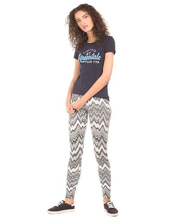 Aeropostale Printed Slim Fit Leggings