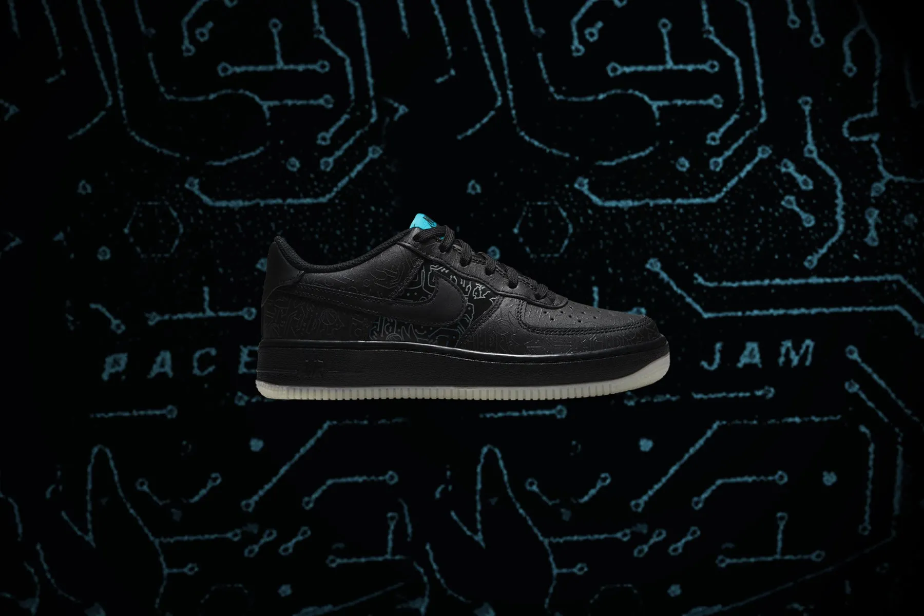 Air Force 1 '06 (GS) - Black/Light Blue Fury