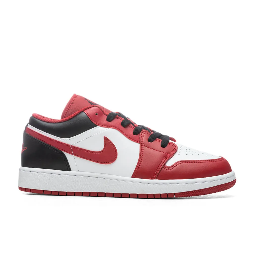 Air Jordan 1 Low  (GS) - White/Gym Red/Black