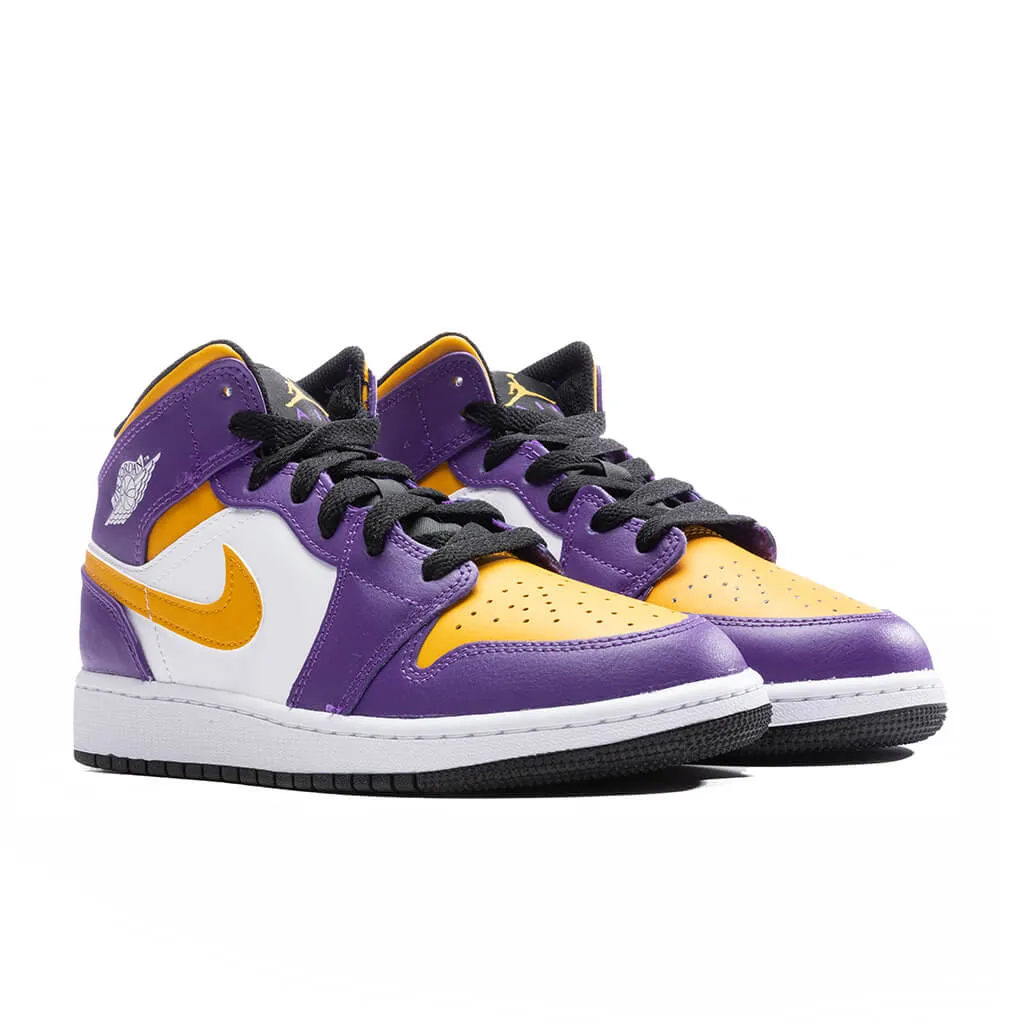 Air Jordan 1 Mid (GS) - Dark Concord/Taxi/White