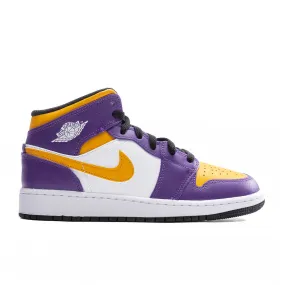 Air Jordan 1 Mid (GS) - Dark Concord/Taxi/White