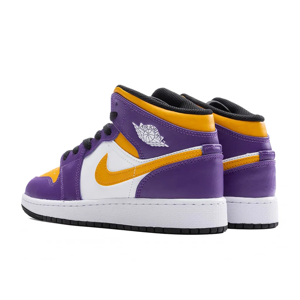 Air Jordan 1 Mid (GS) - Dark Concord/Taxi/White