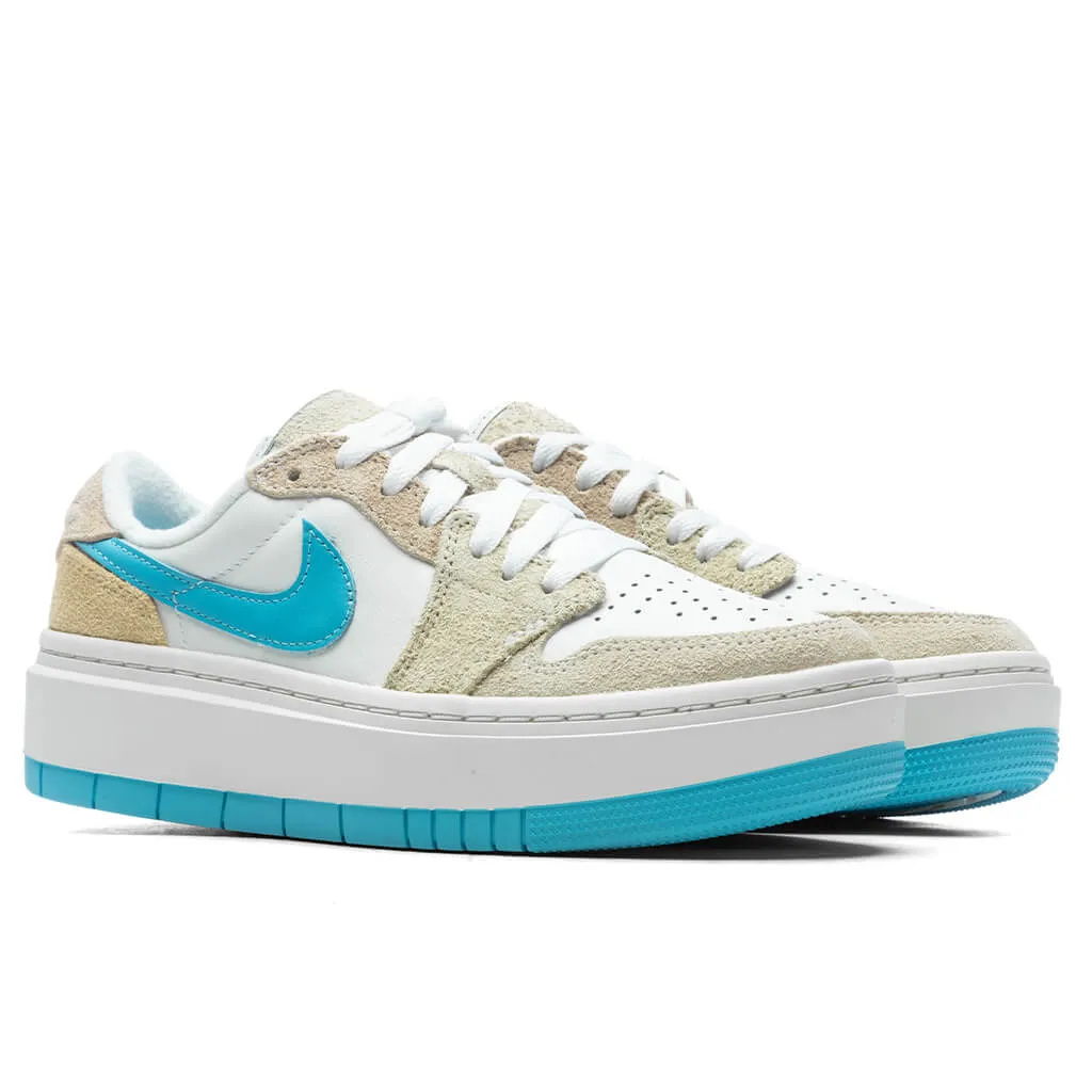 Air Jordan 1 Women's Elevate Low Salt Lake City - White/Baltic Blue/Oil Green