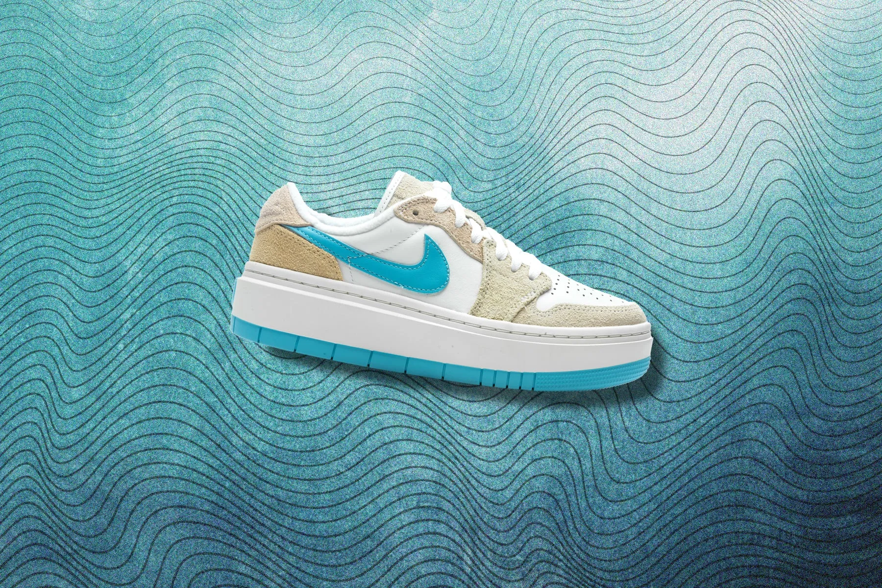 Air Jordan 1 Women's Elevate Low Salt Lake City - White/Baltic Blue/Oil Green