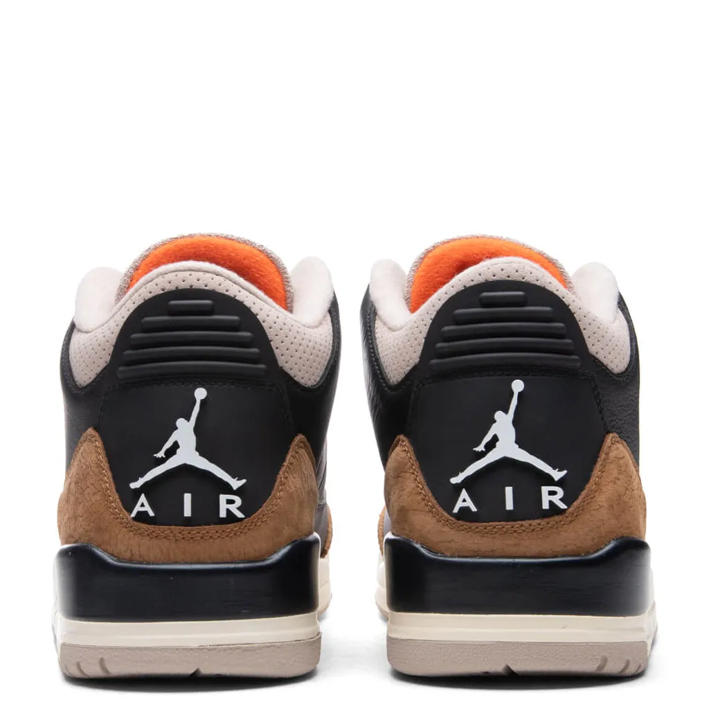 Air Jordan 3 Retro (GS) 'Desert Elephant' - Black/Rush Orange/Fossil Stone