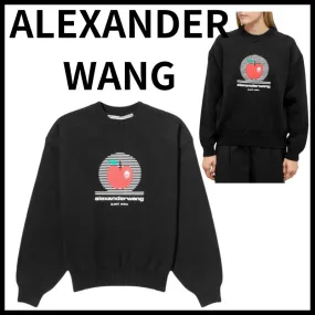 Alexander Wang  |Crew Neck Long Sleeves Cotton V-neck & Crew neck