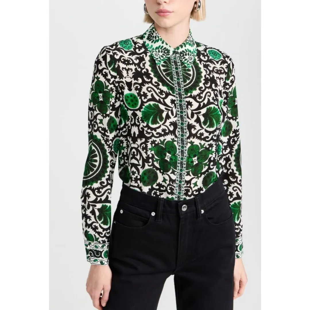 Alice+Olivia  |Casual Style Silk Long Sleeves Office Style Shirts & Blouses