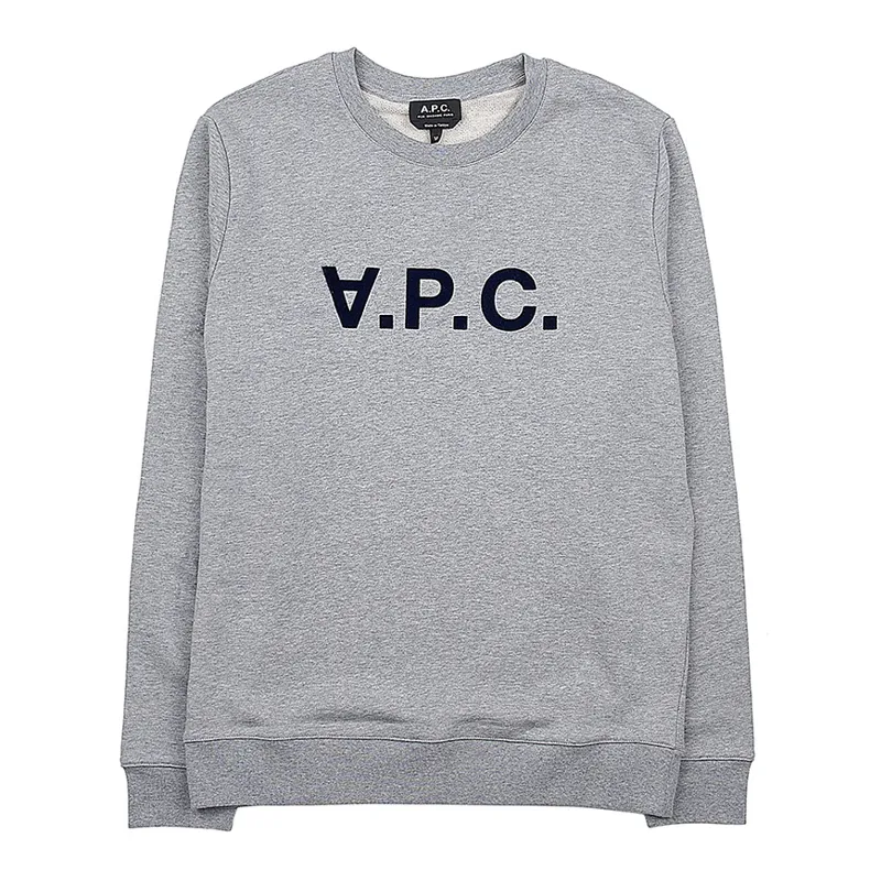 A.P.C.  |Crew Neck Street Style Long Sleeves Plain Cotton Logo