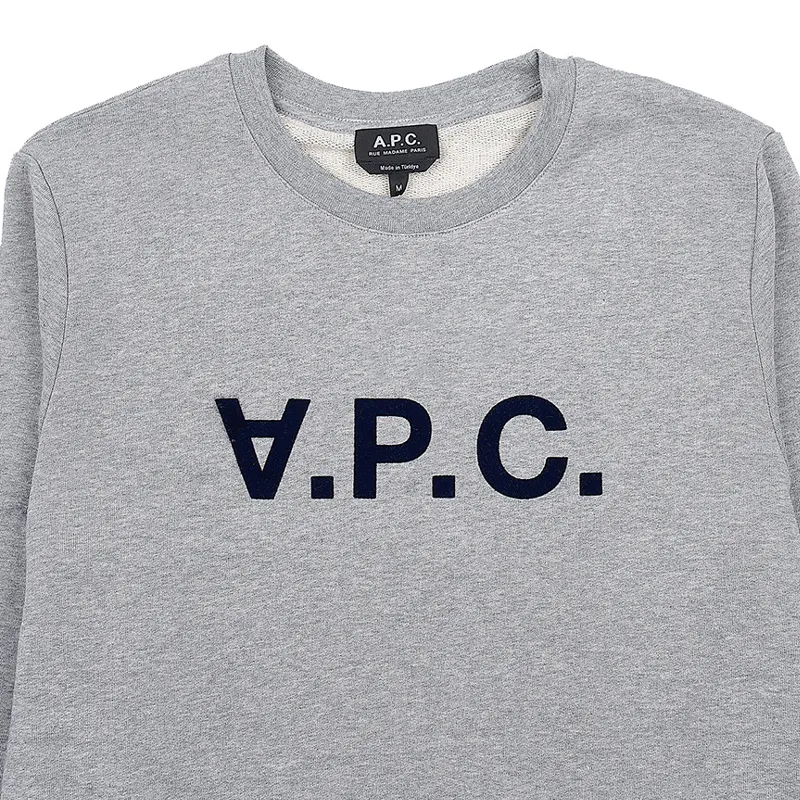 A.P.C.  |Crew Neck Street Style Long Sleeves Plain Cotton Logo