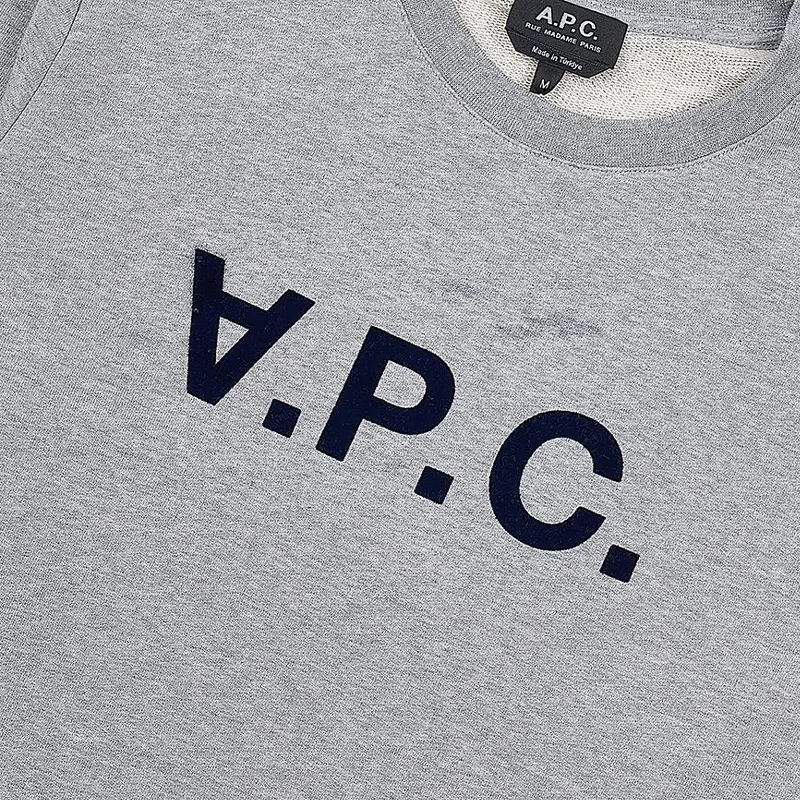 A.P.C.  |Crew Neck Street Style Long Sleeves Plain Cotton Logo