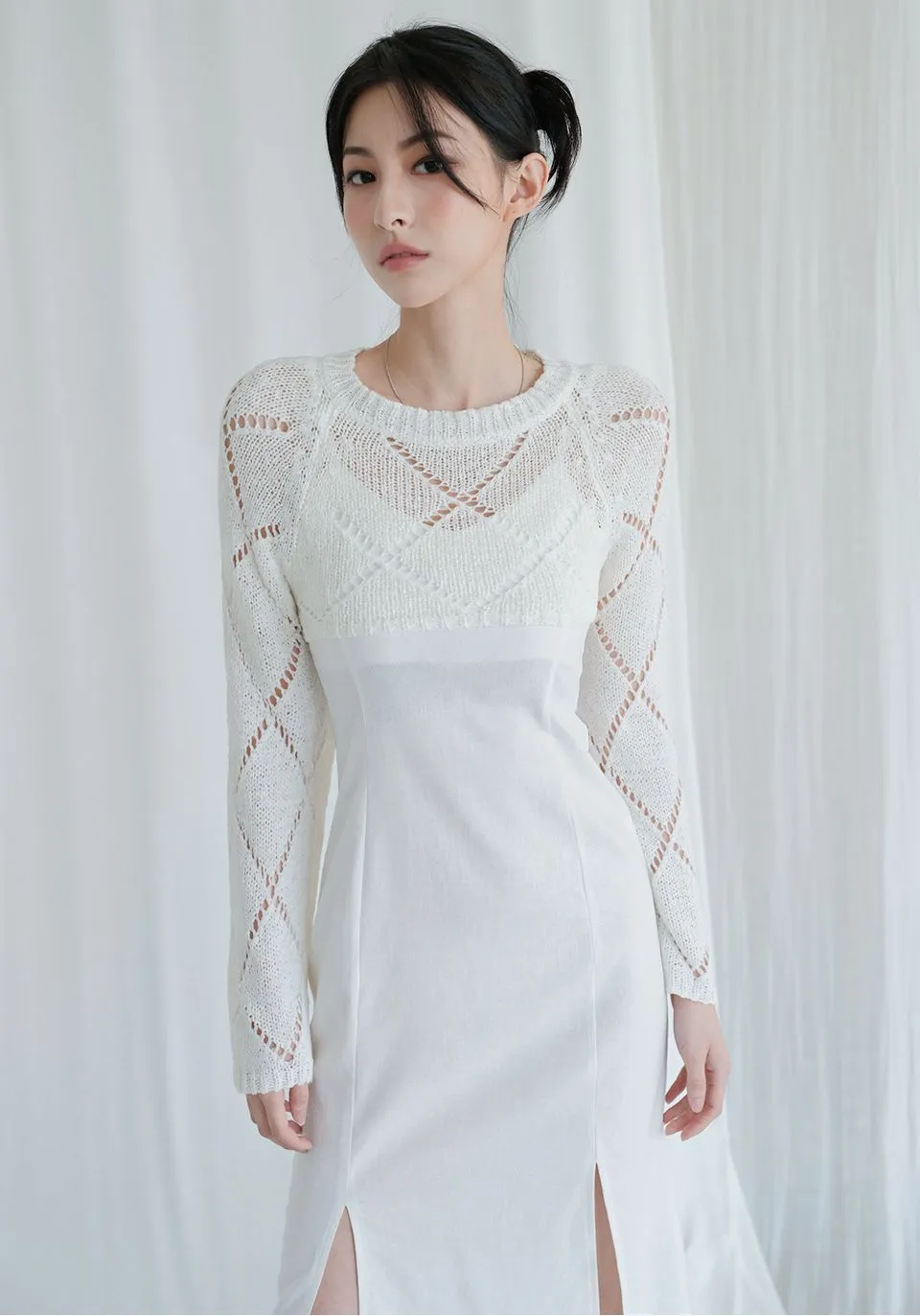 AVANDRESS  |Casual Style Long Sleeves Plain Elegant Style