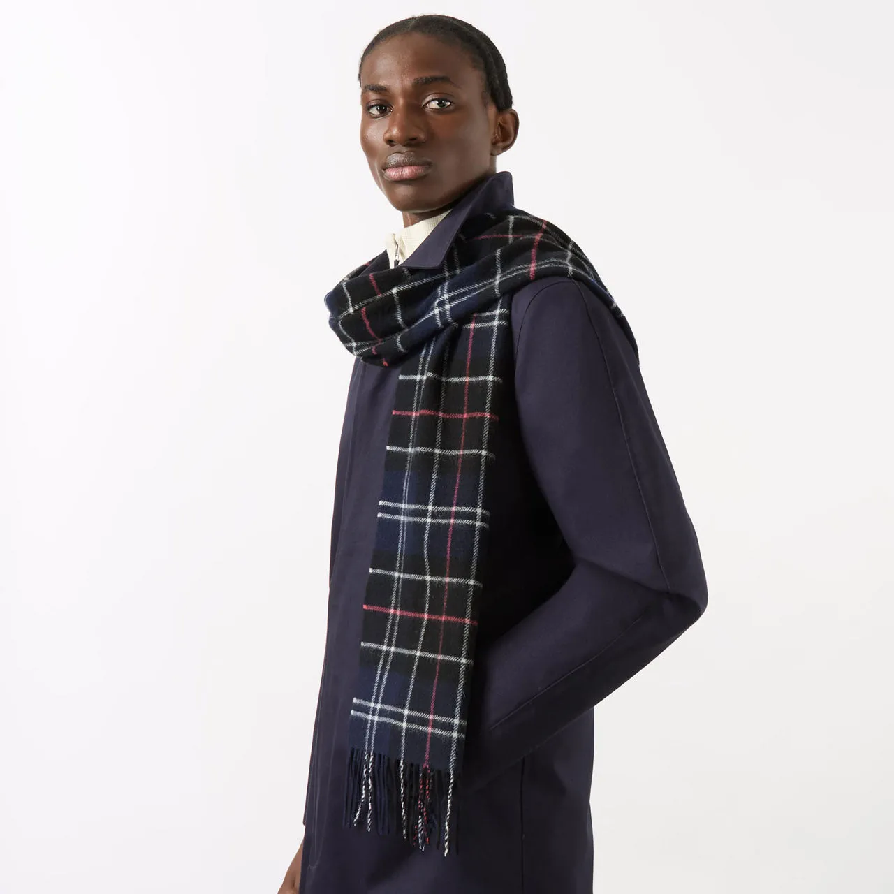 BARBOUR Tartan Fringed Scarf - NY11