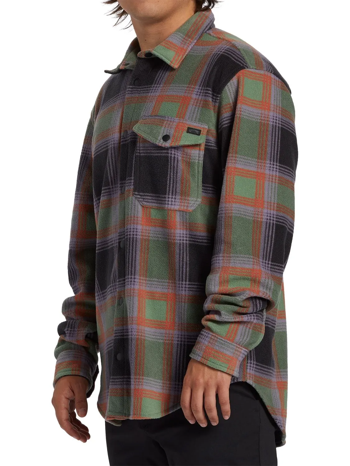 Billabong Men's Furnace Flannel Pullover Grey Violet