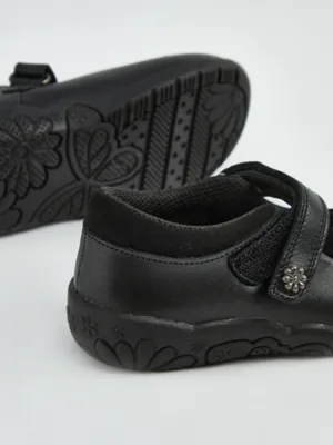 Black Leather Butterfly Mary Jane School Shoes | School | George at ASDA