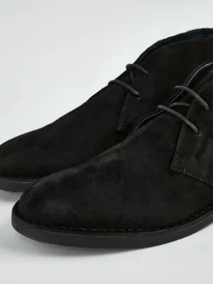 Black Premium Suede Desert Boots | Men | George at ASDA