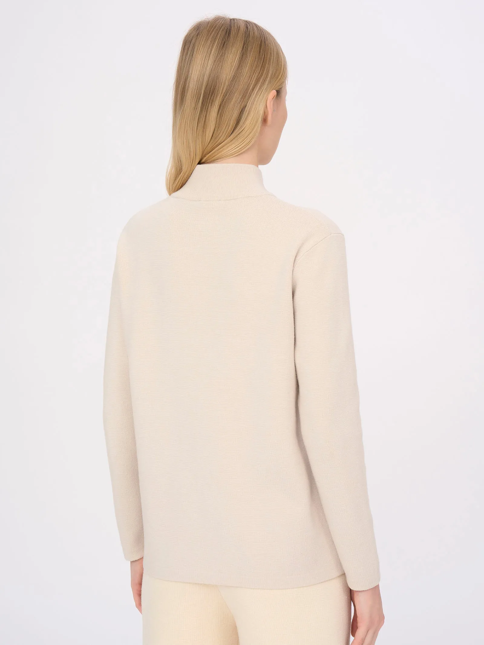 Cardigan con zip in filato Super Soft - Nero