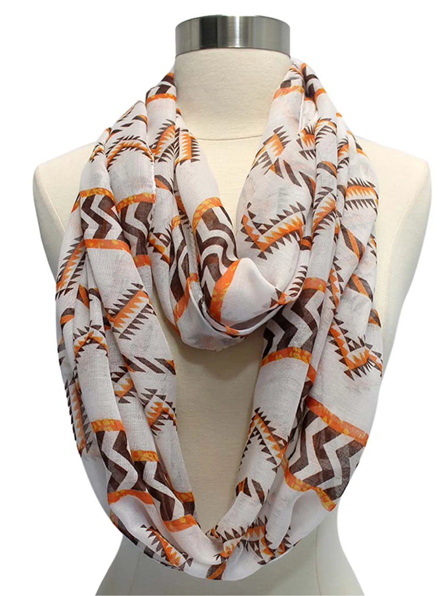 Chevron Aztec Print Infinity Scarf