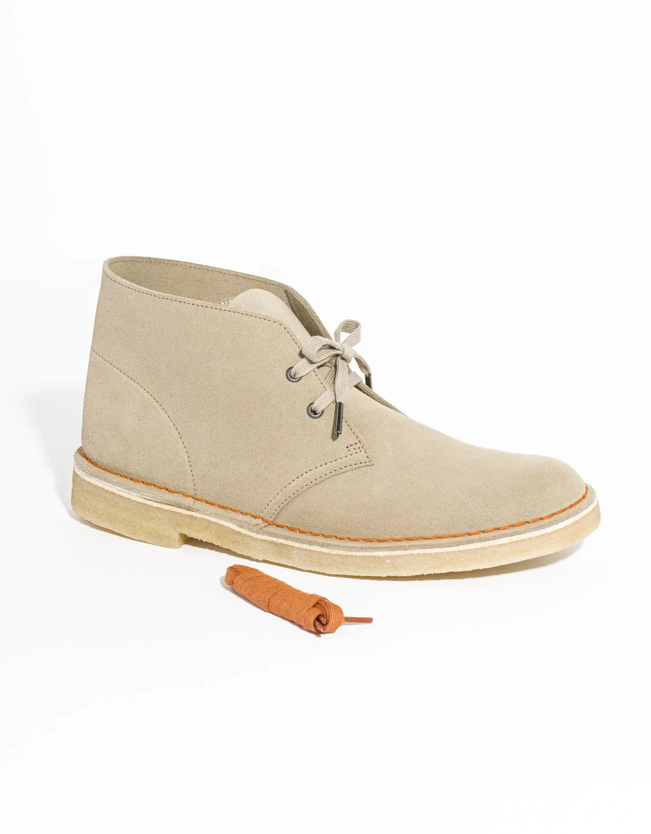 CLARKS SAND SUEDE DESERT BOOTS