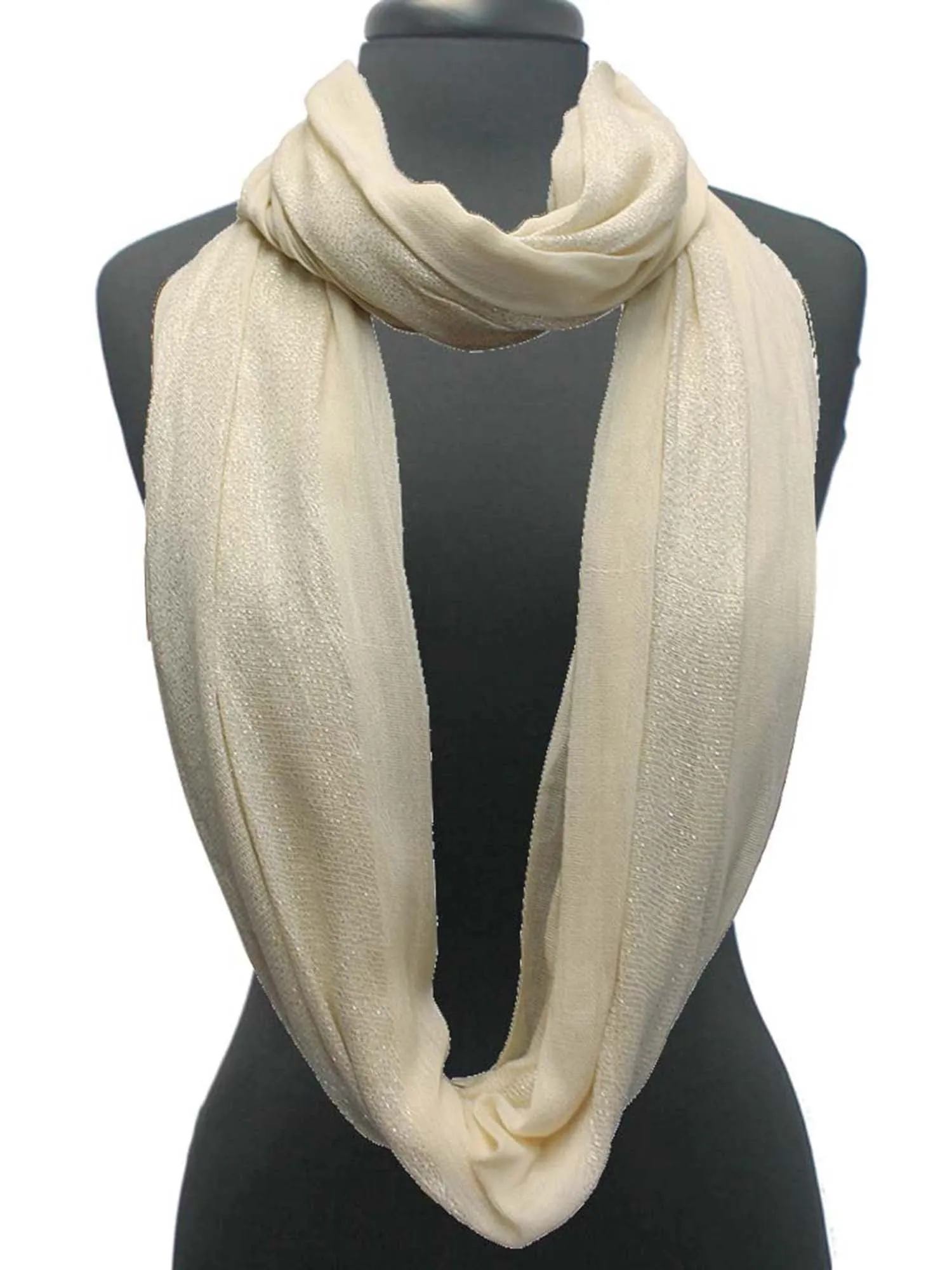 Double Sided Metallic Infinity Scarf