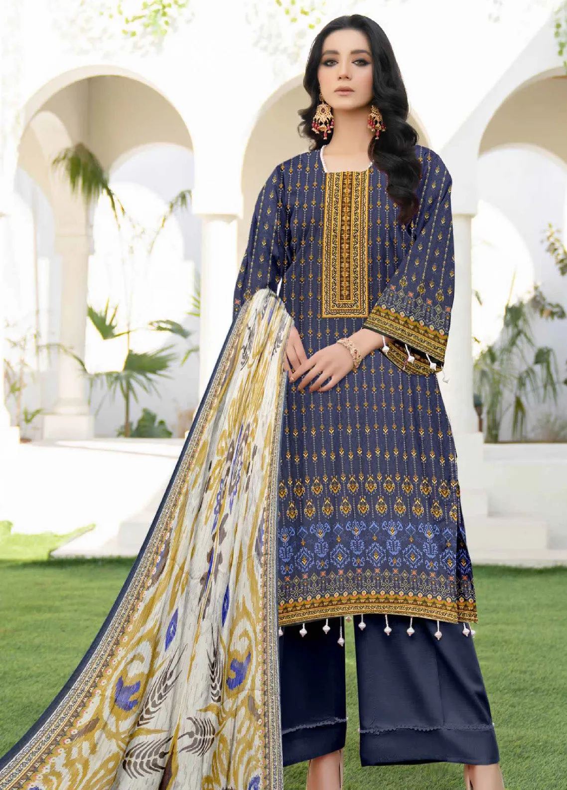 D'Vine By Five Star Digital Printed 3 Piece Unstitched Suit FS24DPL-1156