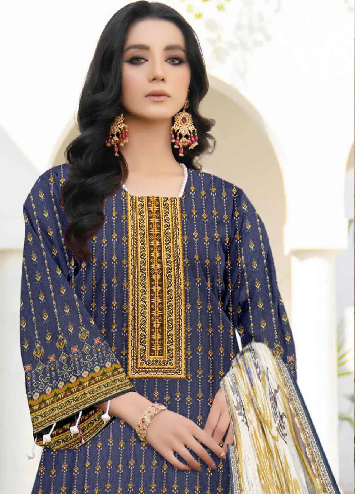 D'Vine By Five Star Digital Printed 3 Piece Unstitched Suit FS24DPL-1156