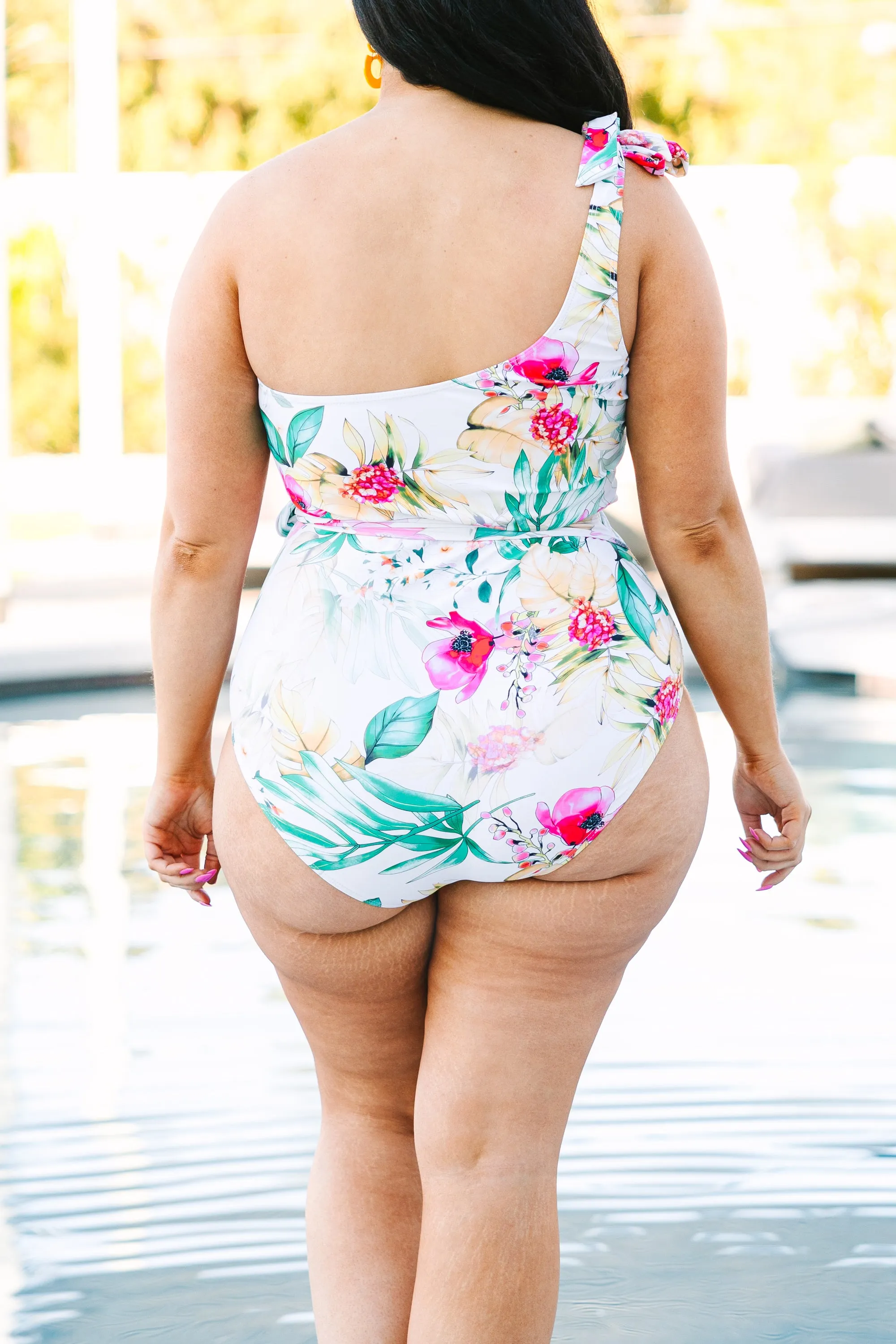 Follow The Sun Swimsuit, White Floral