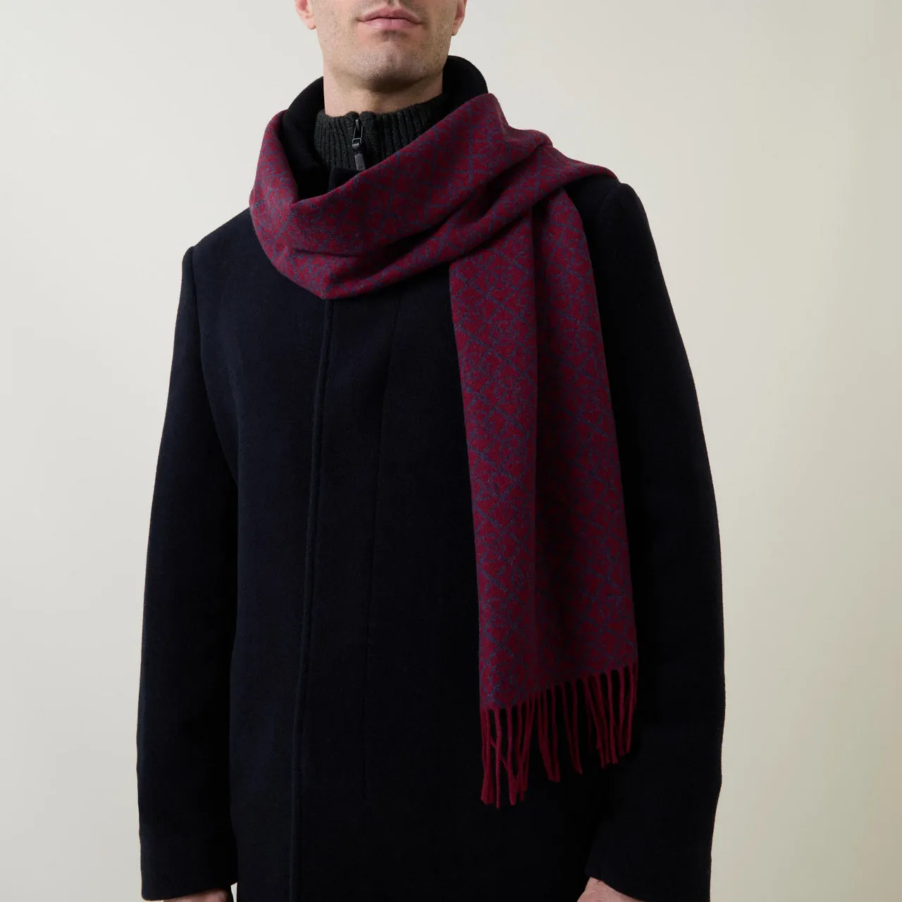 GANT Monogram Logo Fringed Scarf - 638