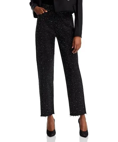 Generation Love Baylor Embellished High Rise Ankle Jeans in Washed Black