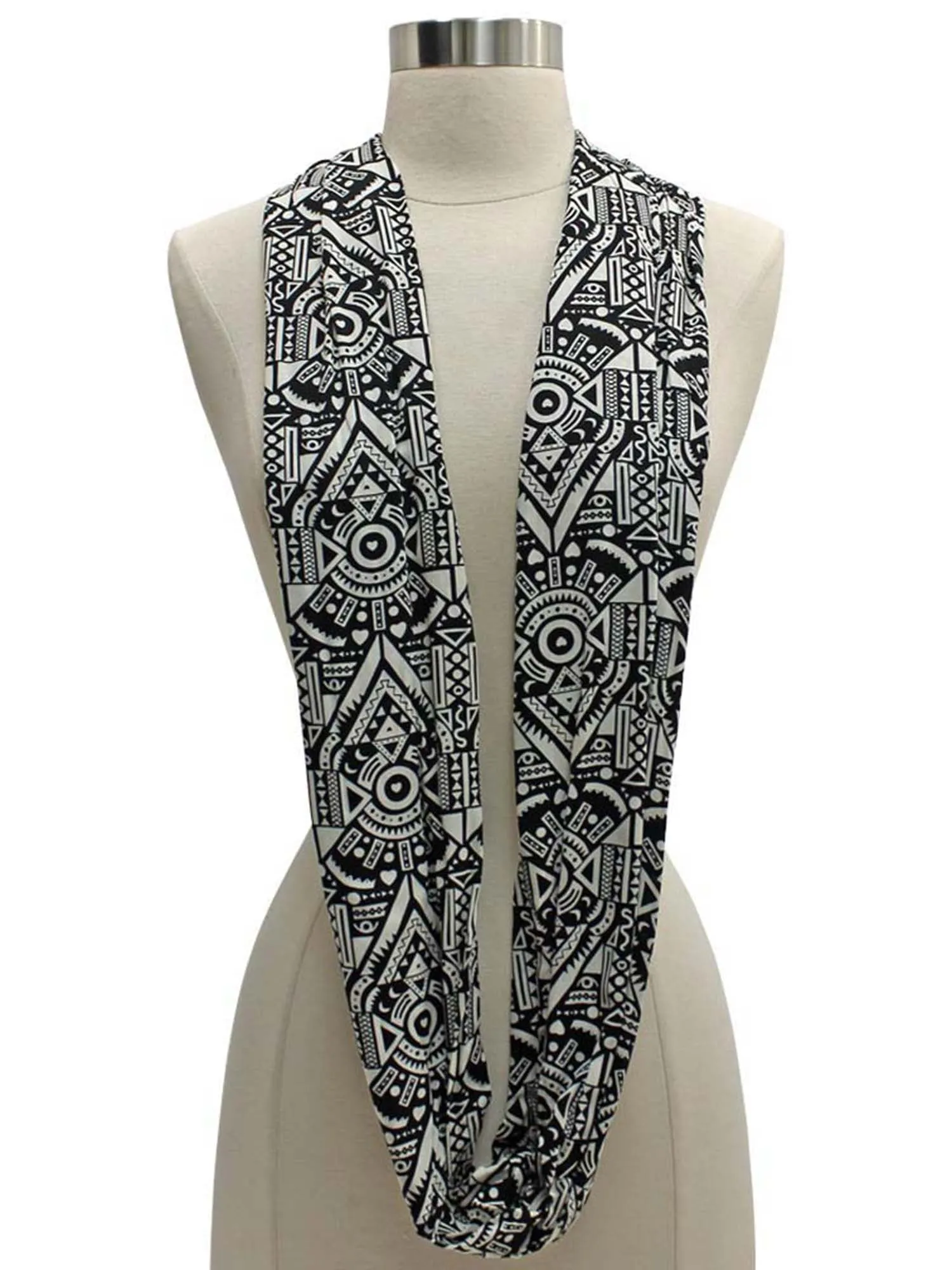 Geometric Pattern Circle Infinity Scarf