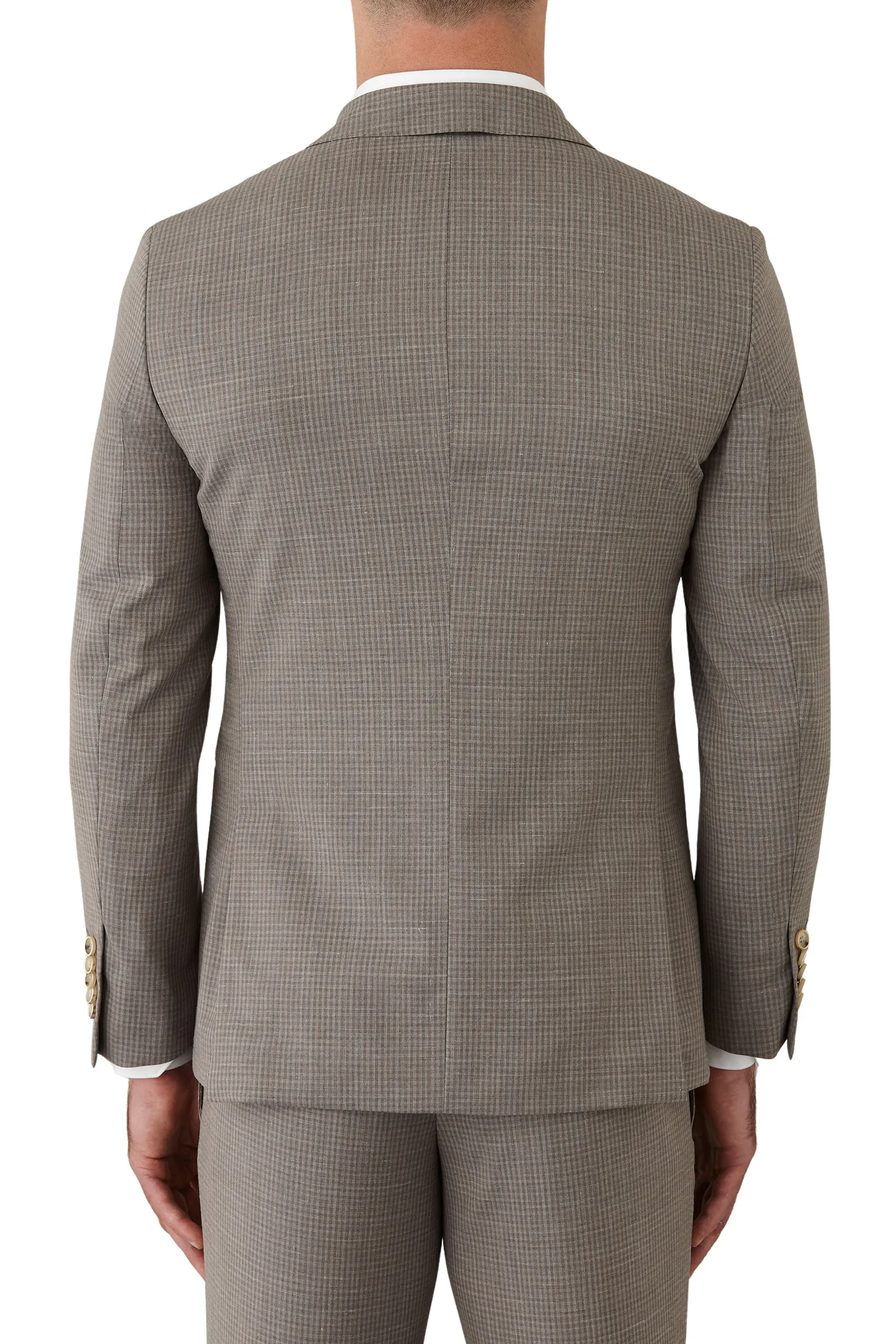 Gibson - Ionic/Caper Suit - Taupe Check