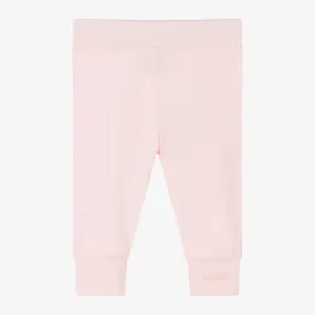 Girls Pink Organic Cotton Leggings