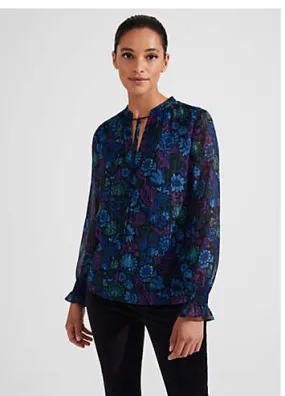 HOBBS Aisha Lurex Blouse | Kaleidoscope