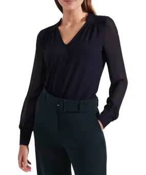 Hobbs London Louisa Sheer Sleeve Top