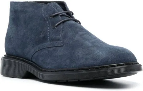 Hogan suede desert boots Blue