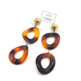 Honey Tortoise Link Earrings - Live Unboxing NYC #245