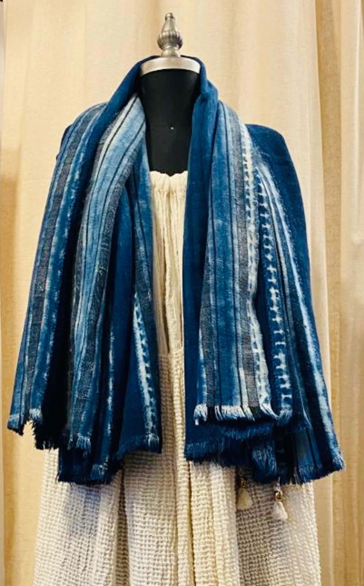 Indigo Vintage handloomed scarf