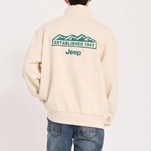 JEEP  |Unisex Street Style Long Sleeves Logo Sweatshirts