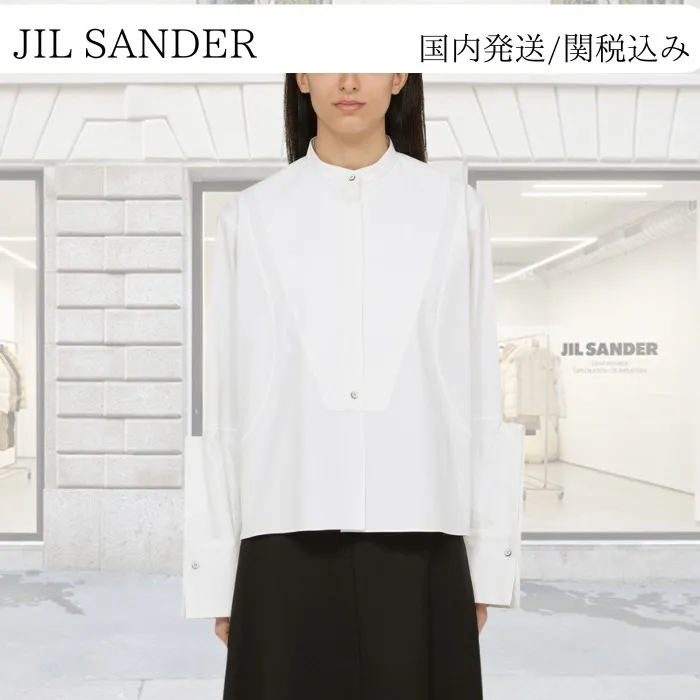 Jil Sander  |Casual Style Street Style Long Sleeves Plain Cotton