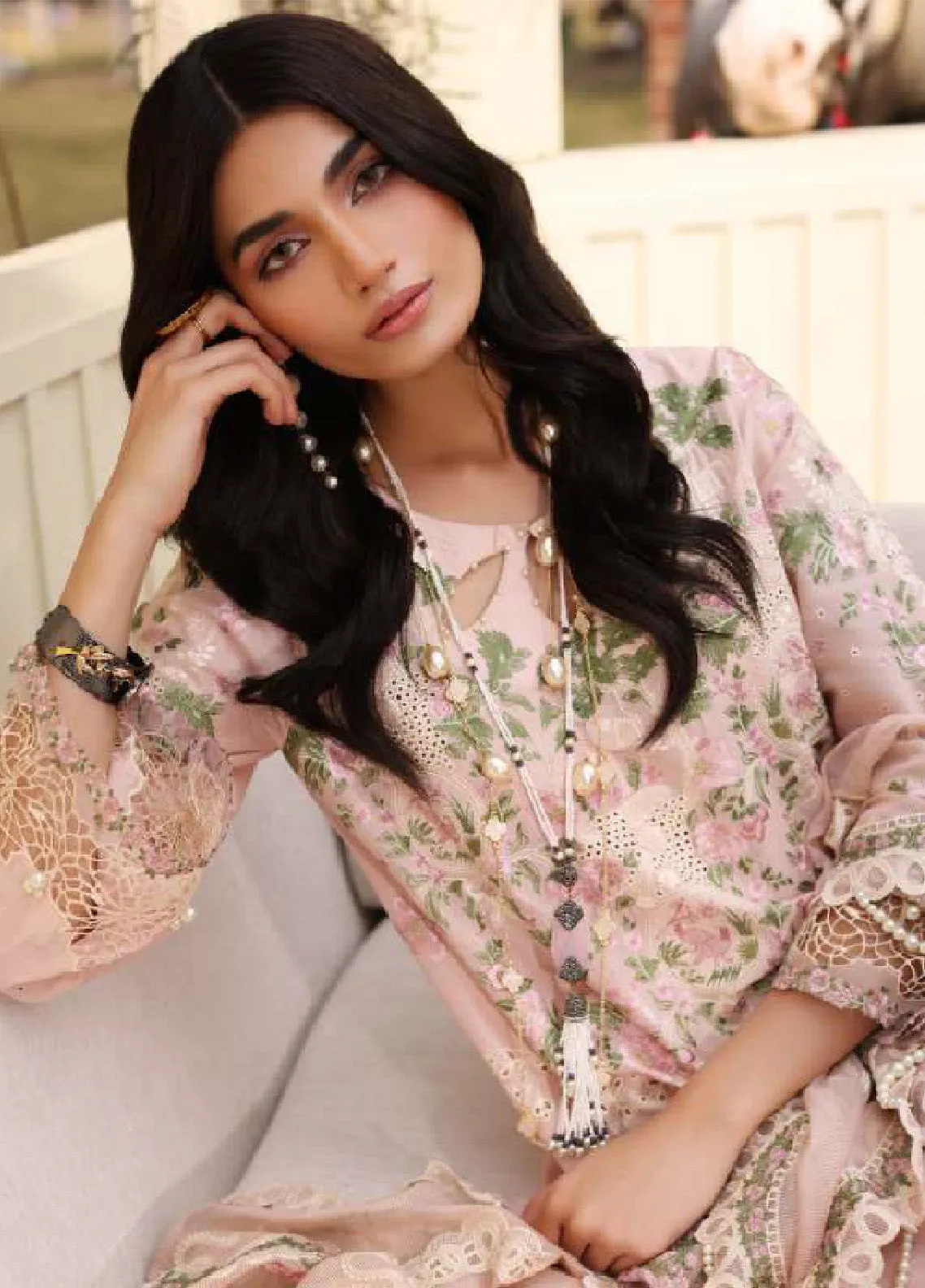 Kahf Festive Luxury Embroidered Lawn 3 Piece Unstitched Suit K24FLL-09B NORA