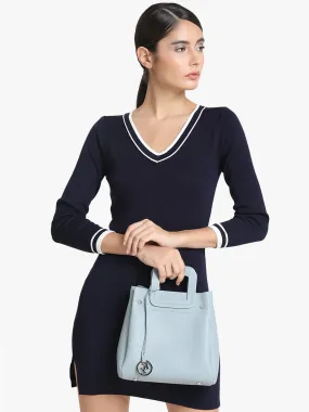 Kazo Grey Solid Handbag And Pouch