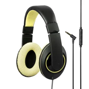 Kensington Over Ear Headphones With Inline Microphone Volume Control Yellow