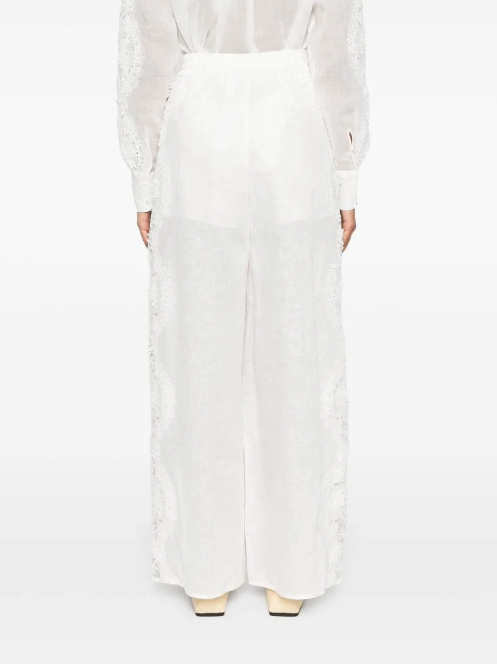 LACE TRIM DETAIL TROUSERS
