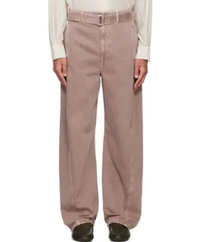 Lemaire Pink Twisted Belted Jeans