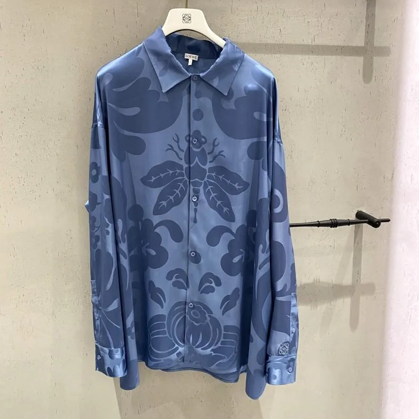 LOEWE  |Flower Patterns Long Sleeves Logo Luxury Shirts