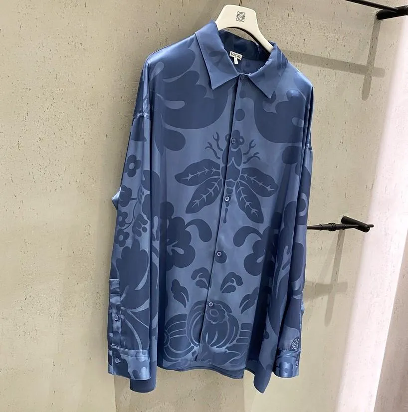 LOEWE  |Flower Patterns Long Sleeves Logo Luxury Shirts