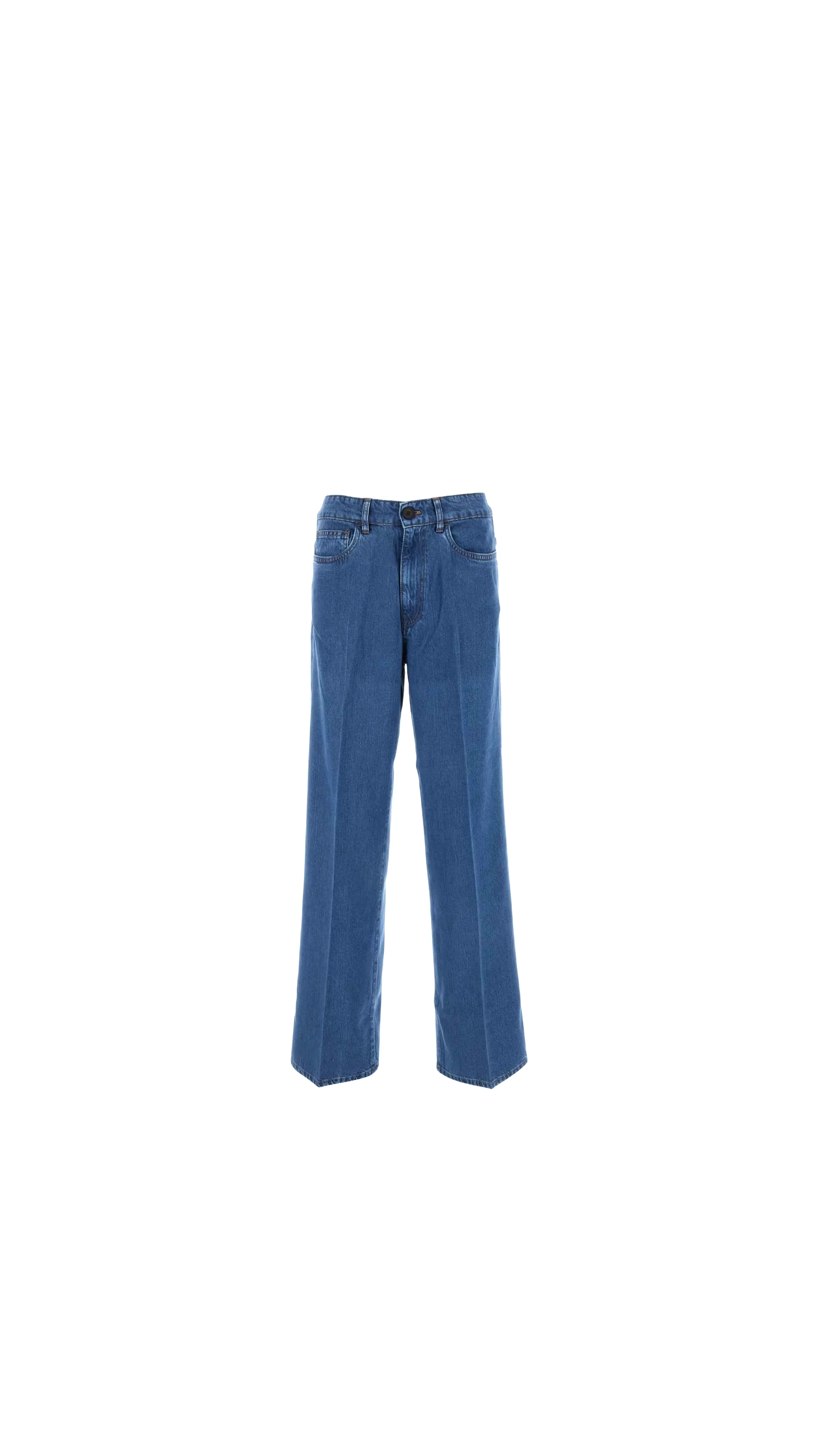 Logo-Embroidered Straight- Leg Jeans - Denim