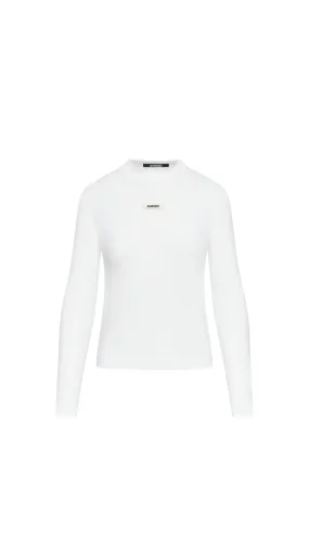 Long-sleeved Gros Grain T-shirt - White