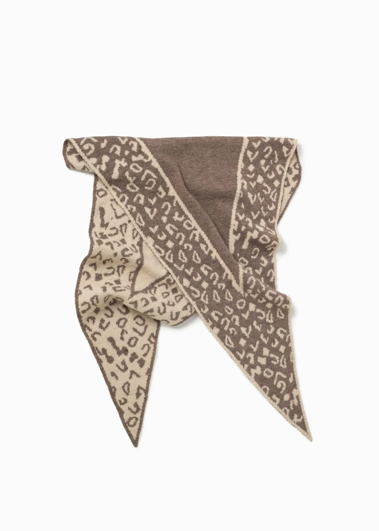 Look By M Leopard Pattern Diamond Scarf MSF2958