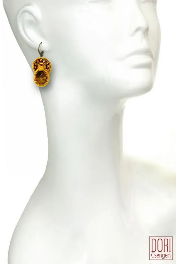 Lucia Tiger's Eye Earrings